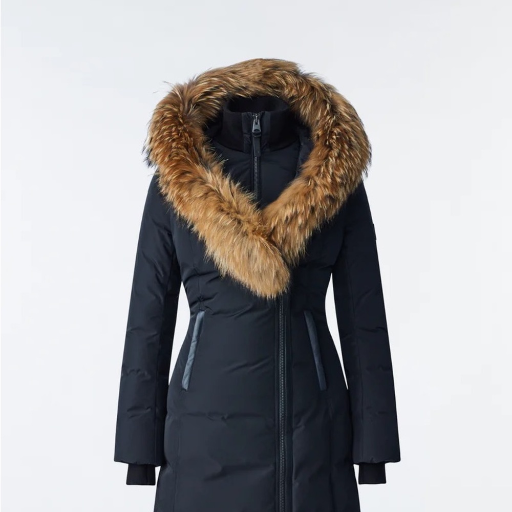 XS Mackage Adali Winter Down Coat with signature mackage collar